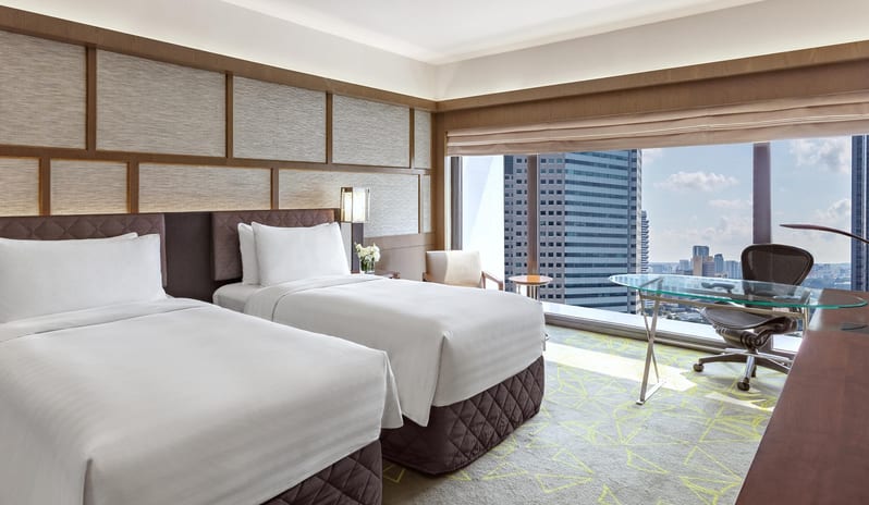 Pan Pacific Singapore - Deluxe Room Panoramic View 2 Queen Beds